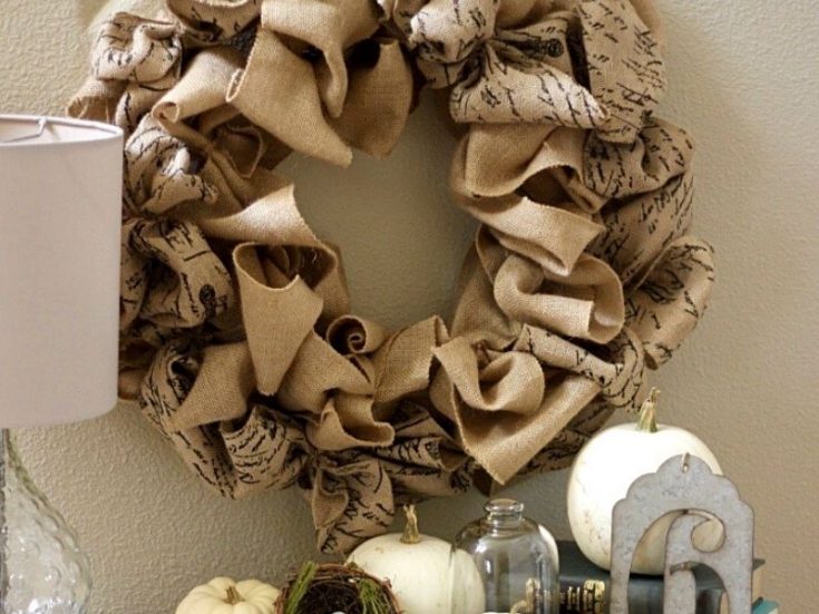 An easy step-by-step tutorial on How to Make a Burlap Wreath for beginners. This simple DIY adds such charm to your home decor. The finished wreath looks incredible inside or outside your house year-round!