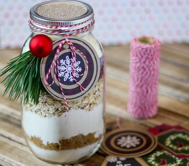 Cranberry White Chocolate Cookies in a Pint Jar - Free Printable