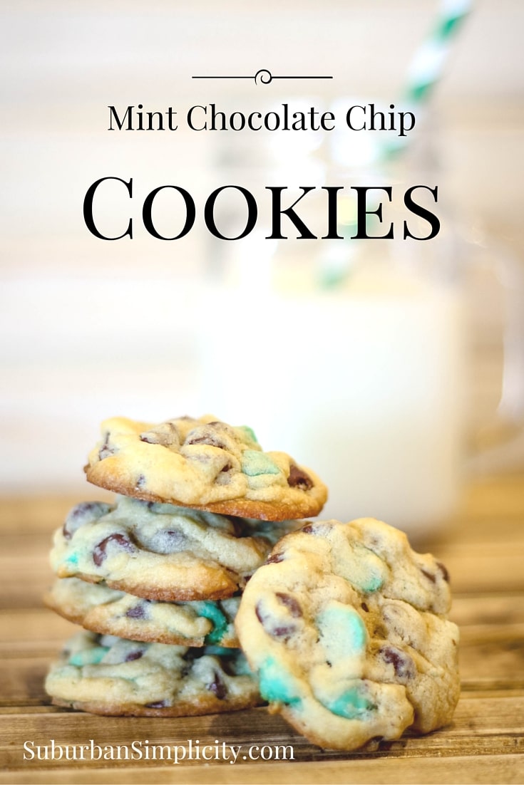 Mint Chocolate Chip Cookie Recipe #cookies