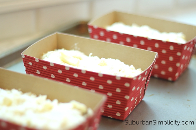 banana bread batter in pans