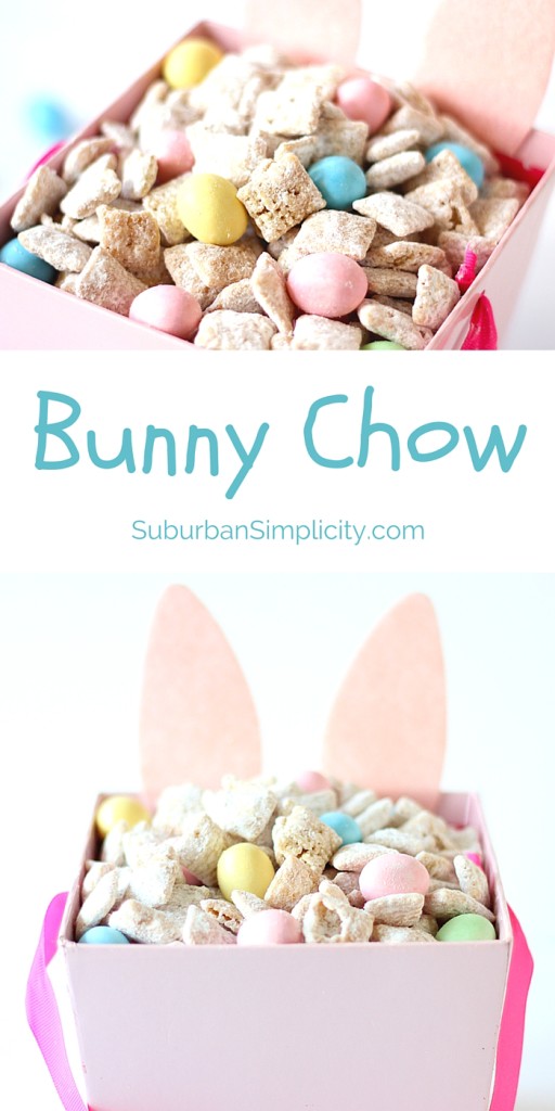 It’s easy to turn your Muddy Buddies into an Easter Treat - Bunny Chow! This tasty Chex Mix recipe idea is good for parties or just snacking. Careful, it’s gone in a flash!