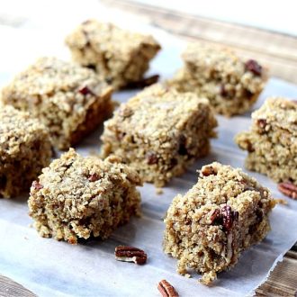 Cherry Oatmeal Bars cut into squares
