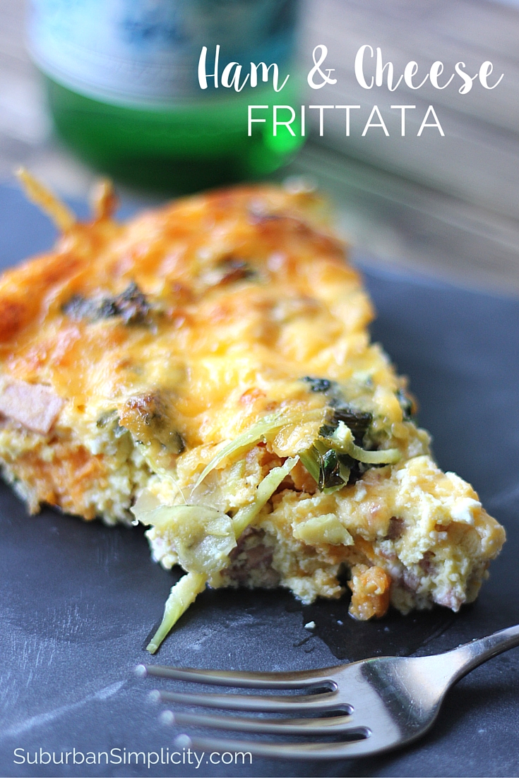 This frittata recipe is so easy, quick-cooking and inexpensive you’ll want to make it all the time. Ham and cheese frittata is delicious and a great family-friendly meal for breakfast, lunch or dinner!