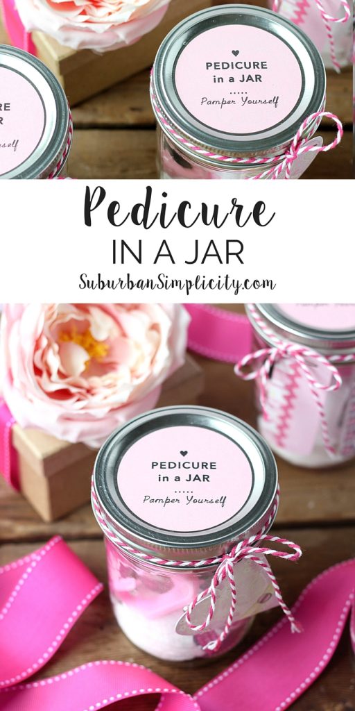Diy Pedicure In A Jar Mason Jar Gift
