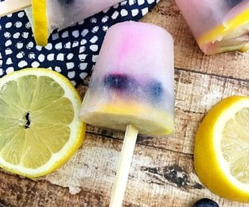 Lemon blueberry popsicle