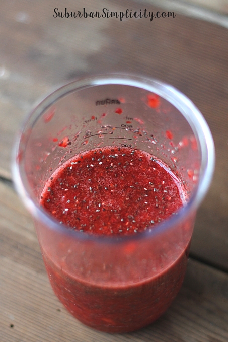 Strawberry Chia Seed Jam blended