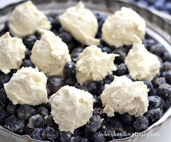 Blueberry Cobbler with Cookie Dough on top