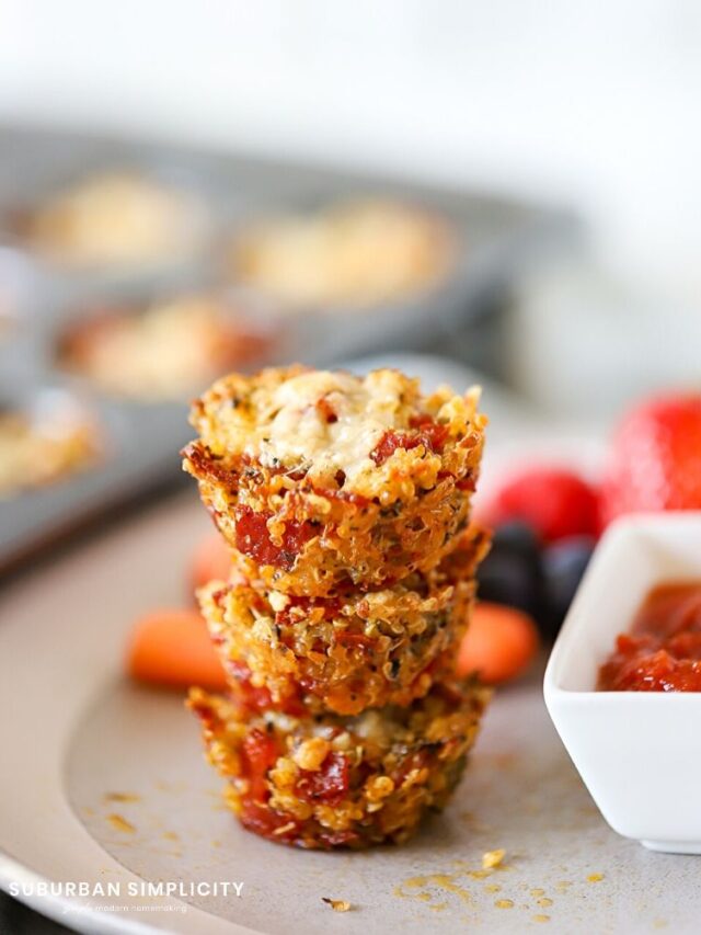 KidFriendly Quinoa Pizza Bites Suburban Simplicity