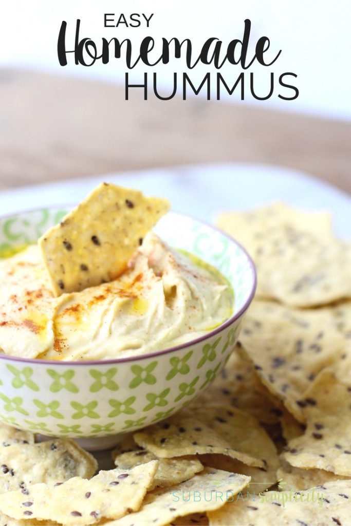 EASY Homemade Hummus appetizer