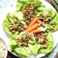 Chicken Lettuce Wraps are a healthy comfort food recipe the whole family will love! A dinner idea that can be on the table in less than 30 minutes!