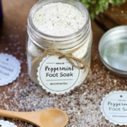 Peppermint foot soak is a wonderful DIY to pamper and rejuvenate your feet. It's a super easy and inexpensive to make and is also a perfect gift idea.