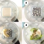 Step to make a blueberry smoothie.