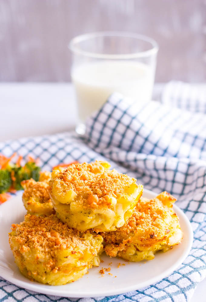 Veggie Mac and Cheese Muffins