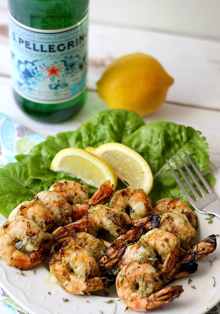Grilled Pesto Shrimp Skewers make a great summer dish!