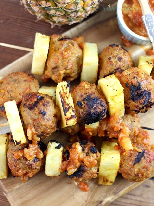Pineapple Meatball Skewers (ready in 20 minutes)