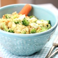 Curried Couscous with Broccoli and Feta is an easy dish that's packed with flavor and texture. You can't go wrong with this dinner recipe!