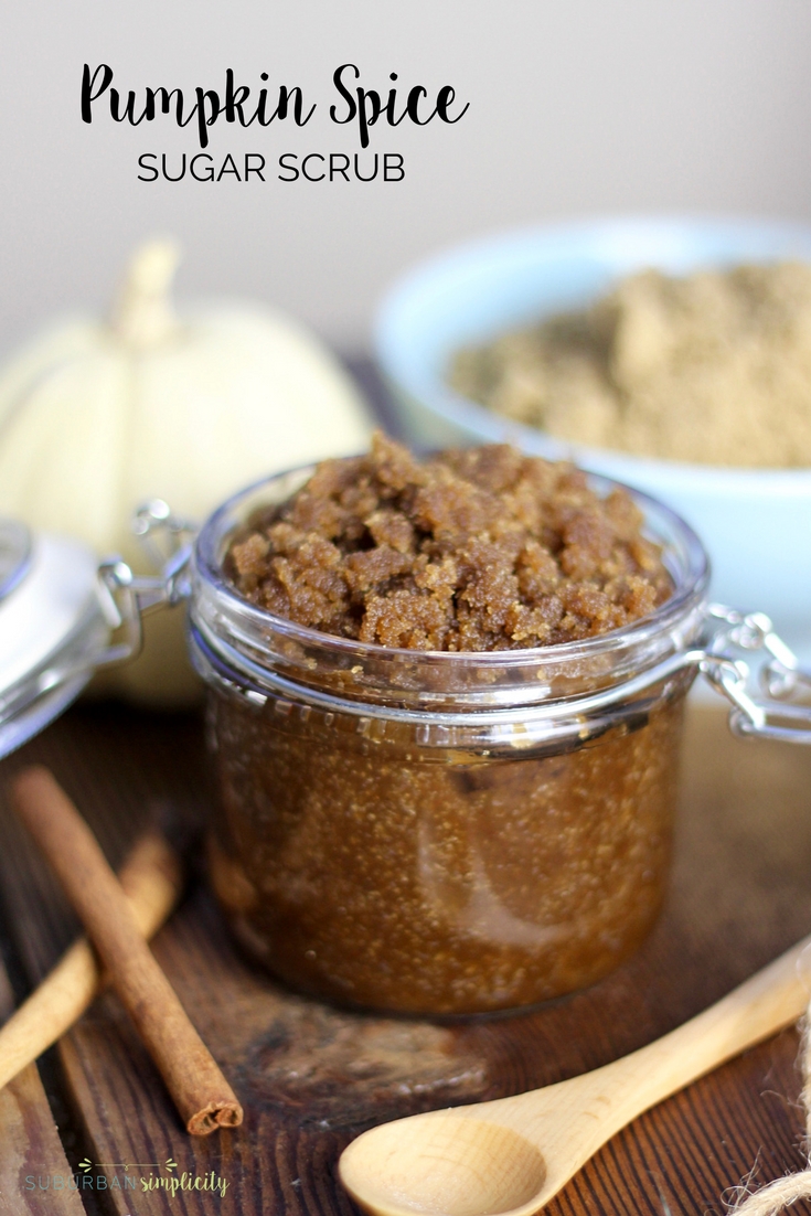 This easy Pumpkin Spice Brown Sugar Scrub is a must make DIY! Not only does it smell amazing, it smooths and exfoliates your skin for pennies. | DIY Body Scrub | Homemade Gift Idea