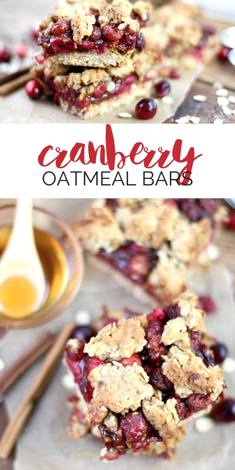 Easy Cranberry Oatmeal Bars Suburban Simplicity