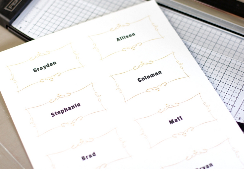 Decorating with cranberries. Place card for your holiday table