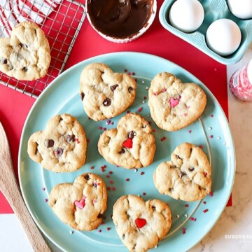 Valentine's Day Cookies on a plate.