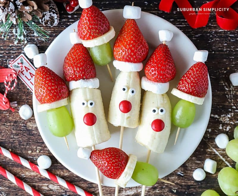 Easy Christmas Fruit Kabobs - Suburban Simplicity