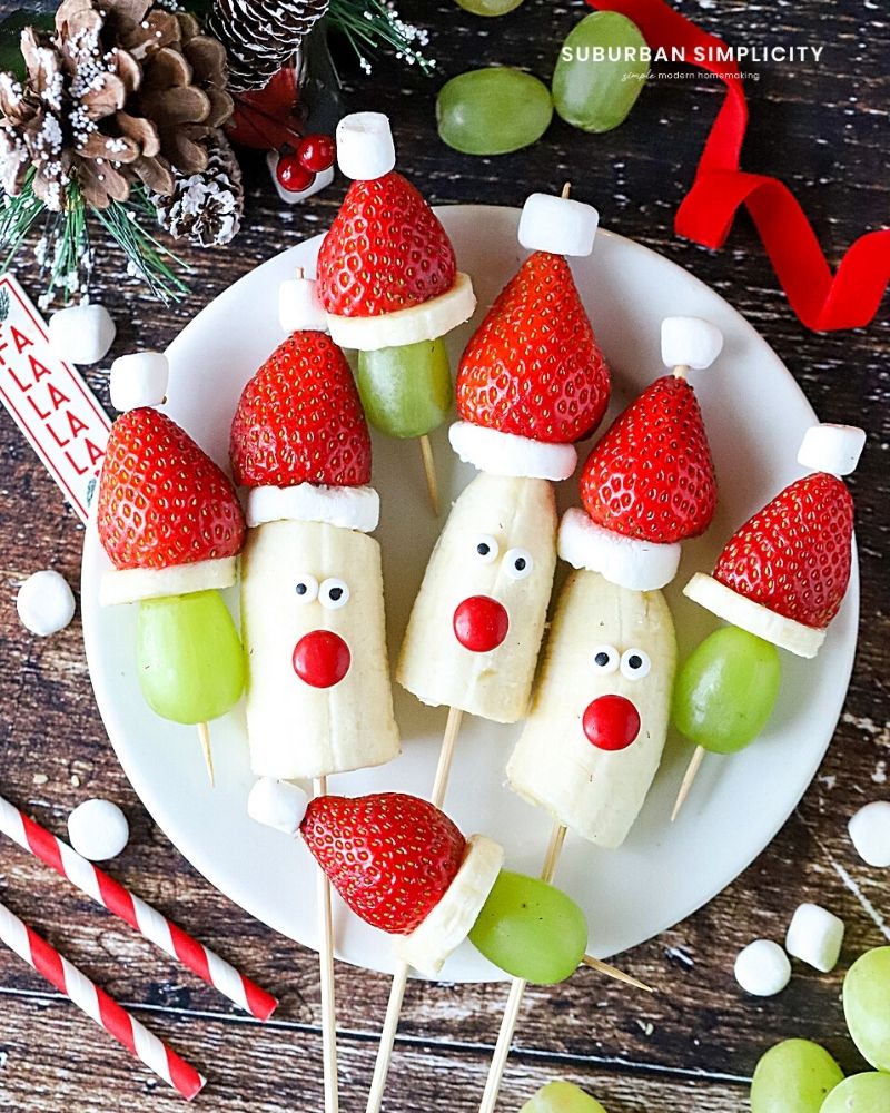 Easy Christmas Fruit Kabobs - Suburban Simplicity