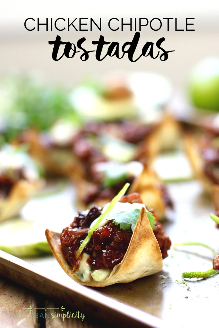 Chicken chipotle tostadas ready to eat!