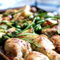 Roasted Chicken and Vegetable on one pan.