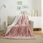 blank draped over chair