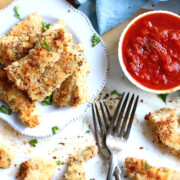 Easy Chicken Tenders with marinara sauce