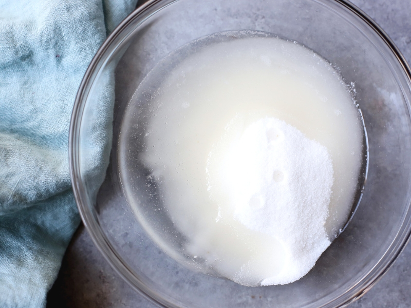 Sugar and oil for sugar scrub recipe