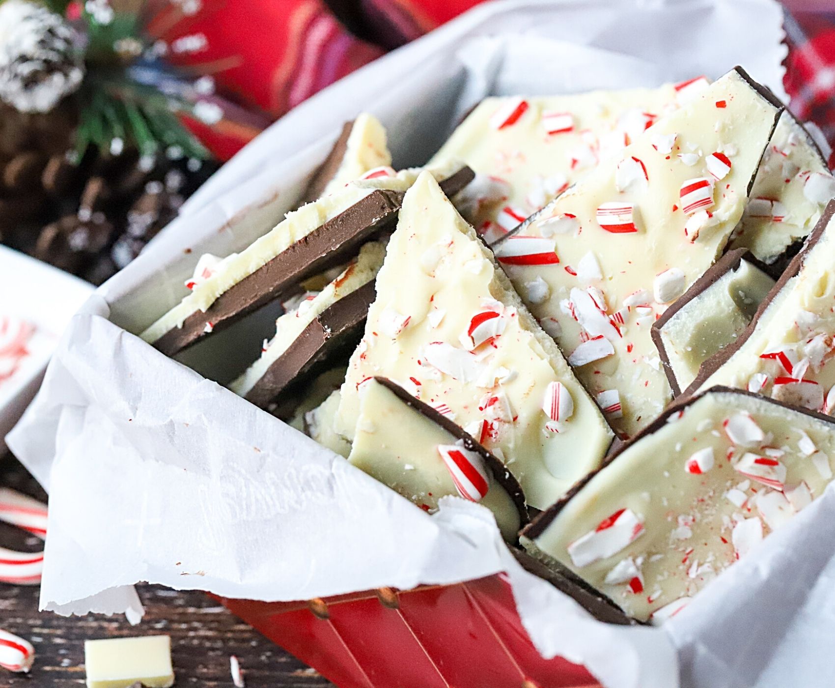 Easy Dark Chocolate Peppermint Bark Recipe - Suburban Simplicity