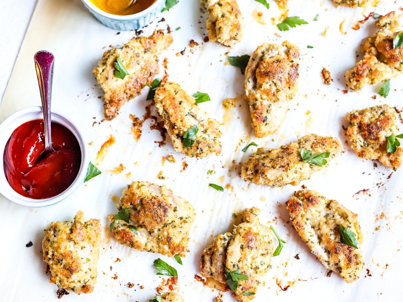 Oven Baked Chicken Tenders (No Breading)