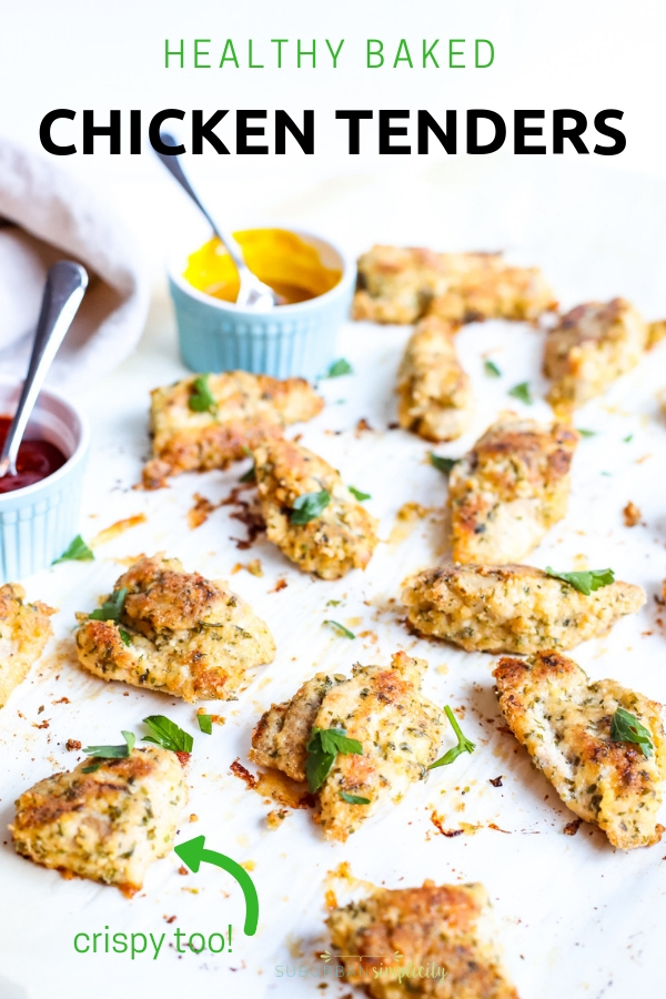 Healthy Chicken Tenders fresh from the oven.