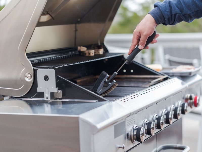 How to clean a grill.