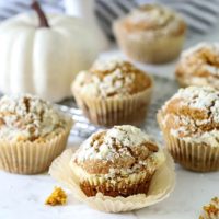 Pumpkin spice Muffins sitting on the counter