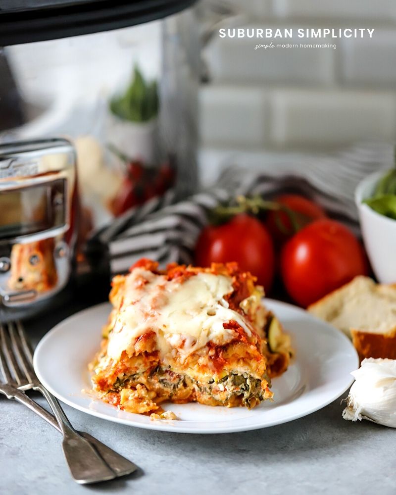 Packed with vegetables and creamy cheese, this easy Crock Pot Vegetable Lasagna is a crowd-pleaser. Choose your favorite combination of vegetables and make this today.