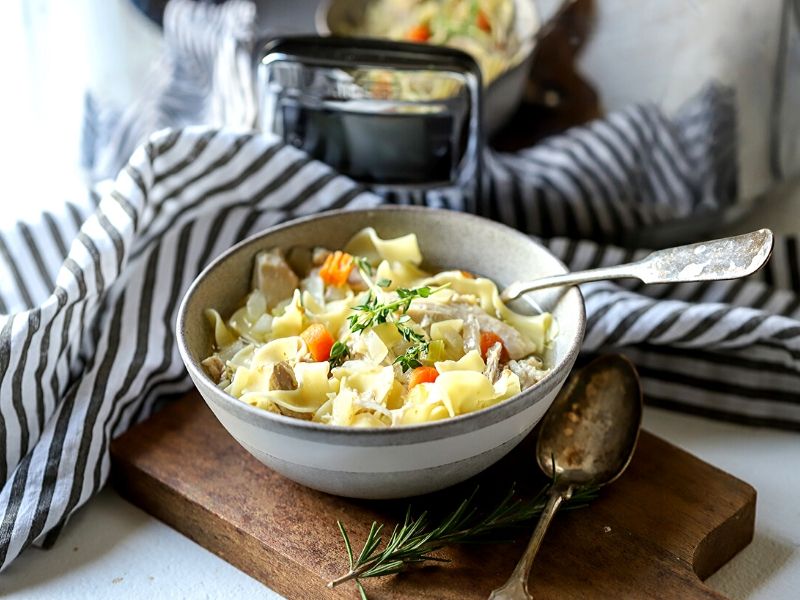 Grandma's Homemade Chicken Noodle Soup (Stovetop or Pressure Cooker) -  Familystyle Food