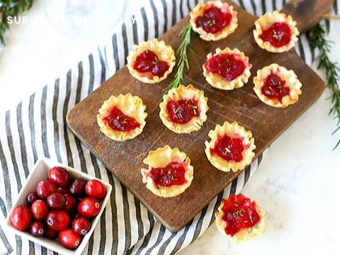 Easy Cranberry Brie Bites (Phyllo Cups) Suburban Simplicity