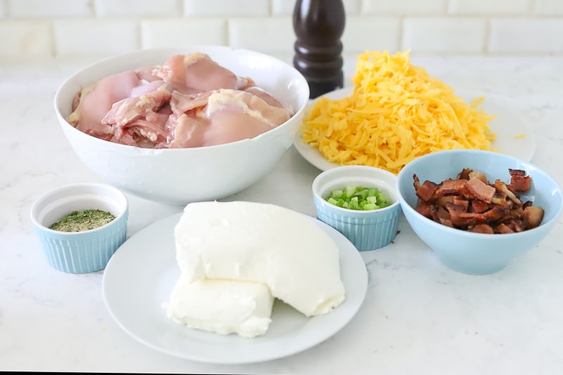 Ingredients for cream cheese chicken