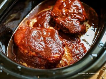 Easy Crock Pot BBQ Pork Chops - Suburban Simplicity