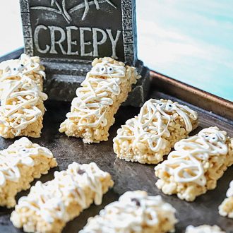 Mummy rice Krispies Treats on a try