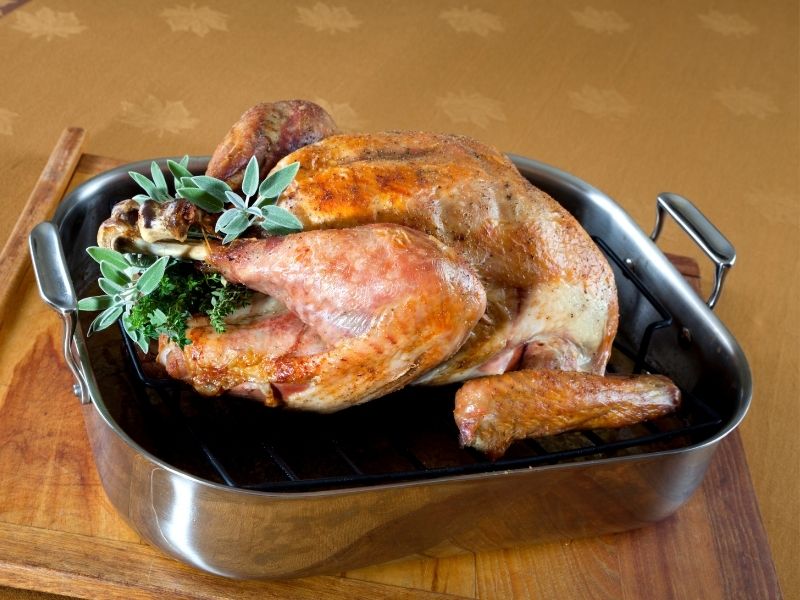 turkey in a roasting pan