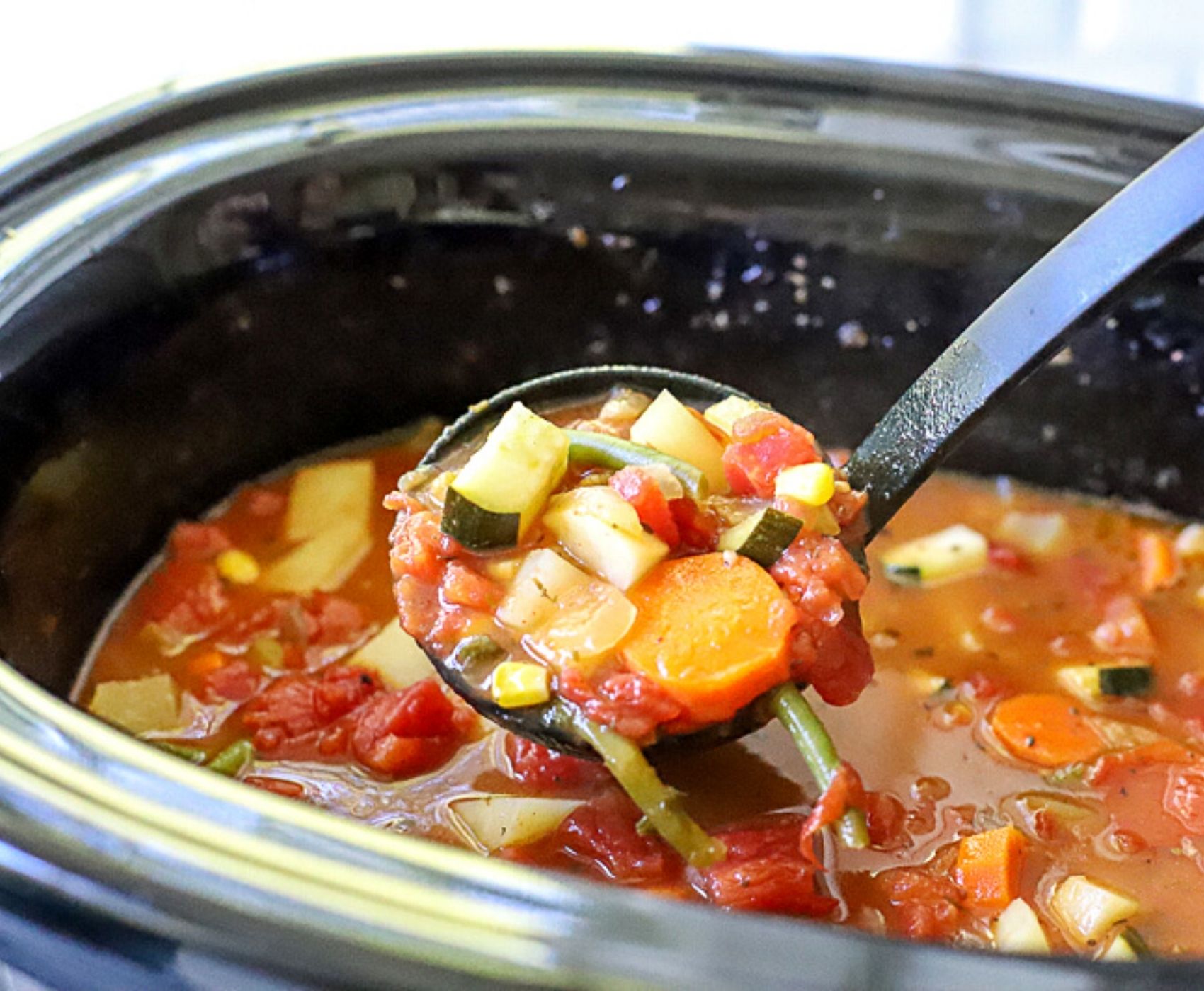 Healthy Crock Pot Vegetable Soup - Suburban Simplicity