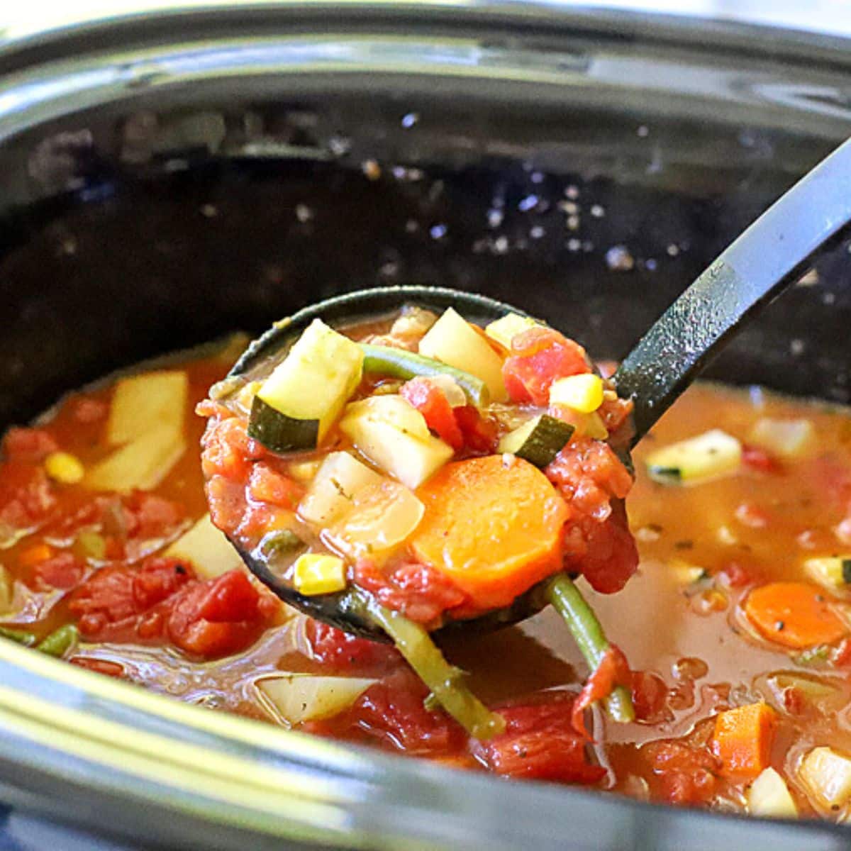 Healthy Crock Pot Vegetable Soup - Suburban Simplicity