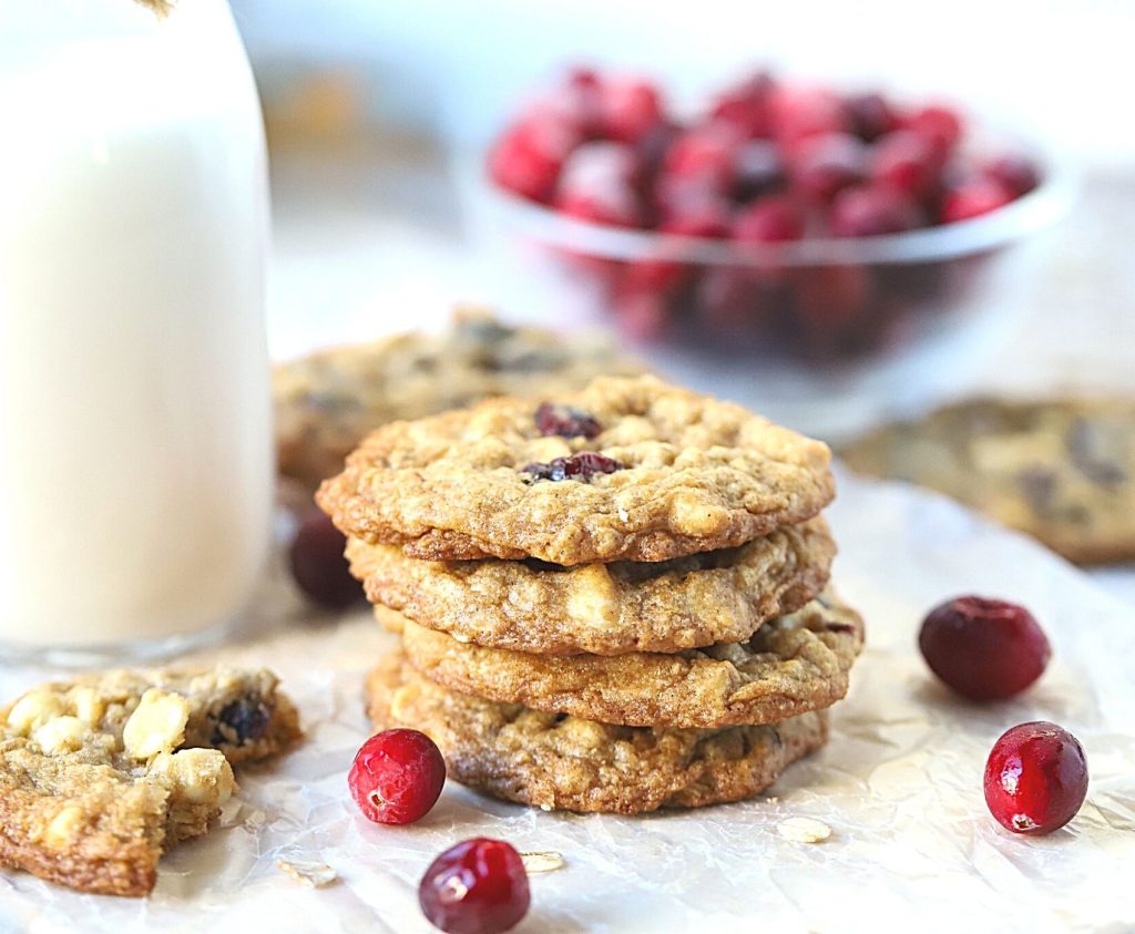 Stacked White chocolate oatmeal Cookies