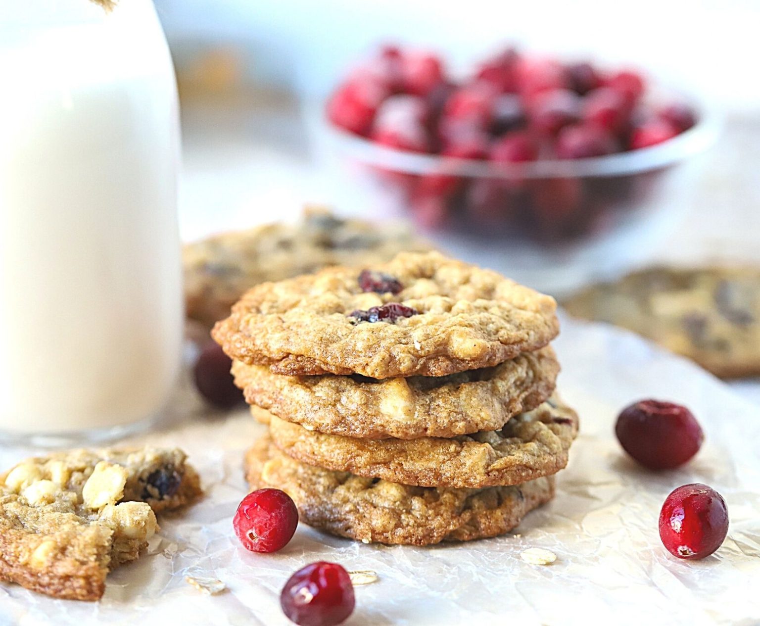 White Chocolate Cranberry Oatmeal Cookies Suburban Simplicity