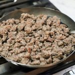 cooked ground sausage