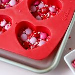 candy in a heart-shaped mold