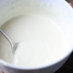 white chocolate melted in a bowl